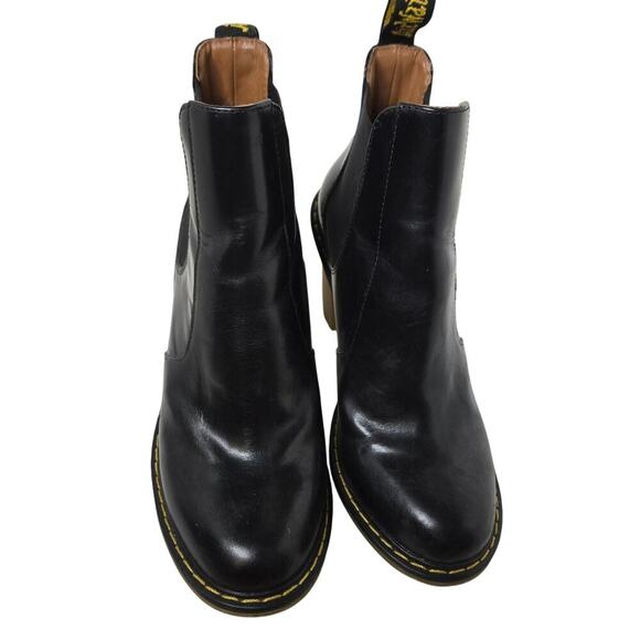 Dr. Martens Eloise Chelsea Boot heel bootie black leather sz 7 - Picture 2 of 6
